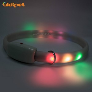 Collare di cane elettronico del collare LED del cane variopinto personalizzato del regalo dell'animale domestico