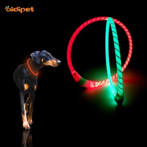 Nuovo Pet Supply Natale Led collare per cani con sete riflettenti Pet impermeabile Collar Led Light Up Usa Dog Gift