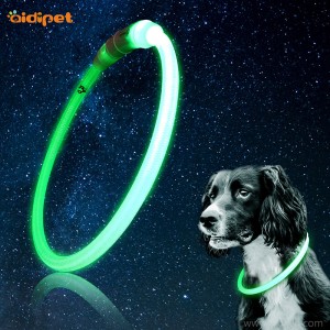 Collare per cane con luce a LED in nylon Taglio a forma di petalo con forma tubolare